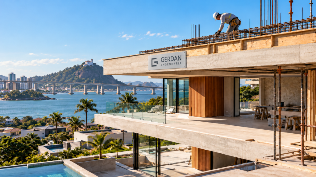 Foto de obra da Gerdan Engenharia